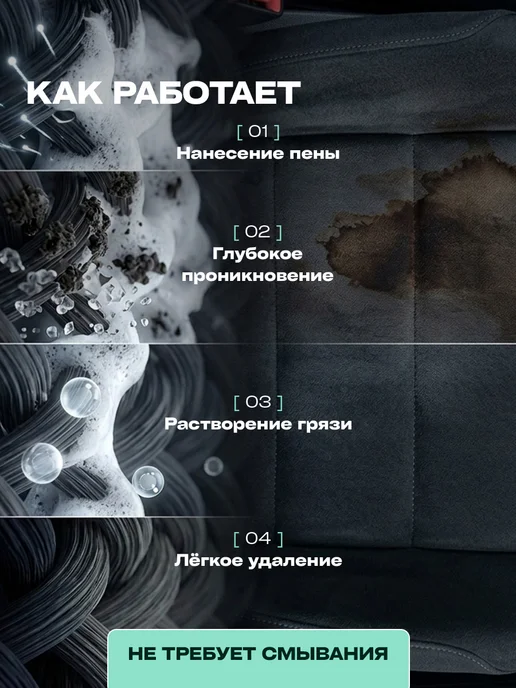 AVS Crystal Очиститель велюра и ковров пенный 500мл, 500 мл, фото 5