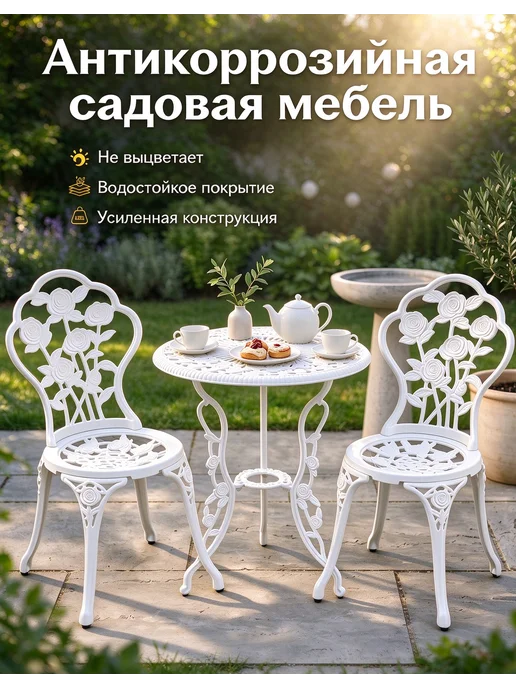 FUEU Cадовая мебель,металл, белый