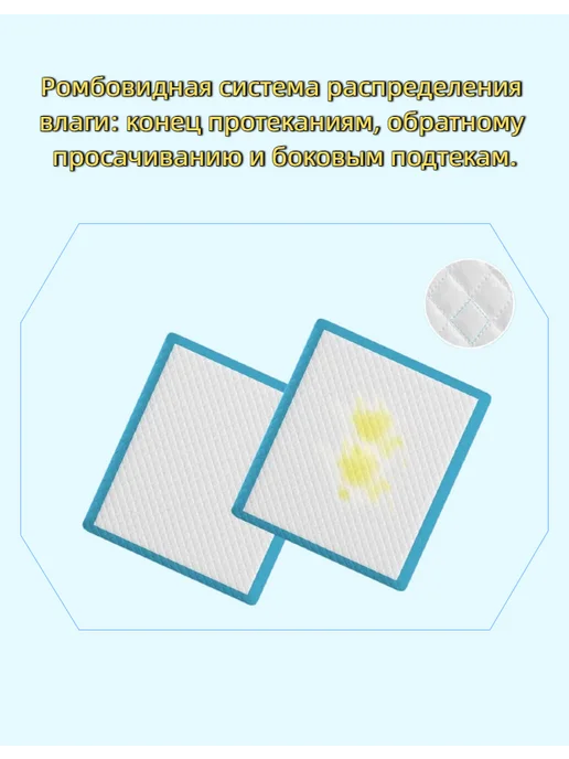 Пеленки одноразовые универсальные впитывающие 60х45 50 штук, 60x45, фото 2
