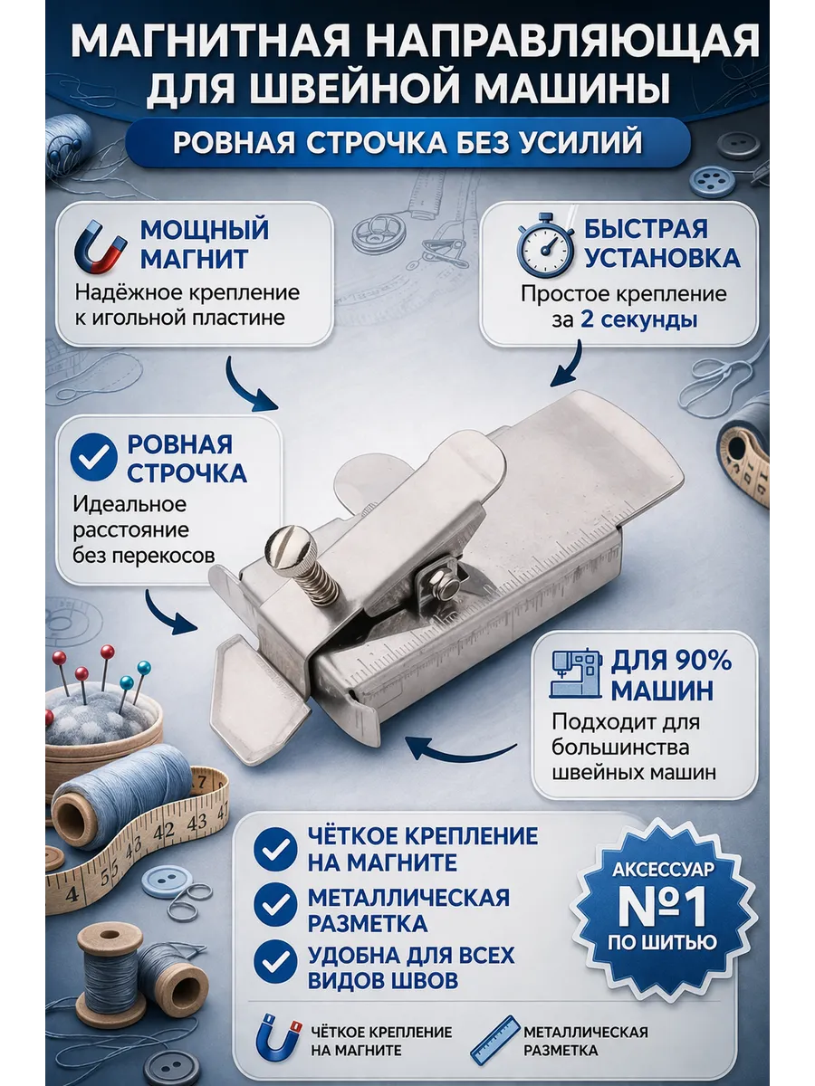 Лапка магнит Магнитная направляющая для швейной машинки