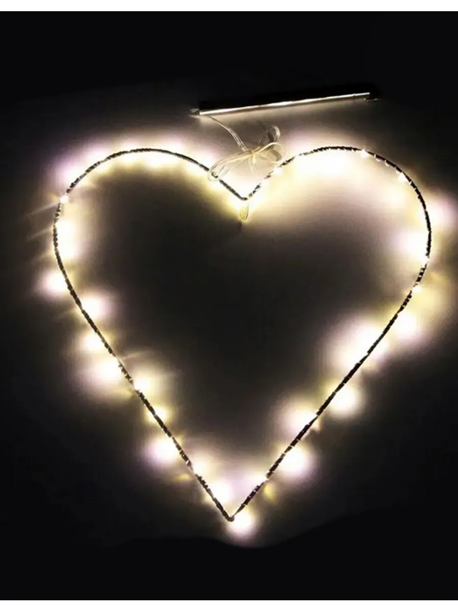Фигура светодиодная Сердце 40LED теплый белый