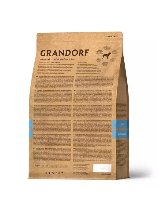 Сухой корм Grandorf' для собак, крупные, средние, рыба, 20 кг, фото 3