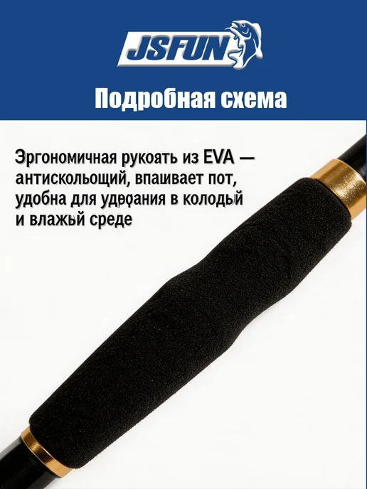Телескопическое спиннинговое удилище карбоновое, черный, фото 5
