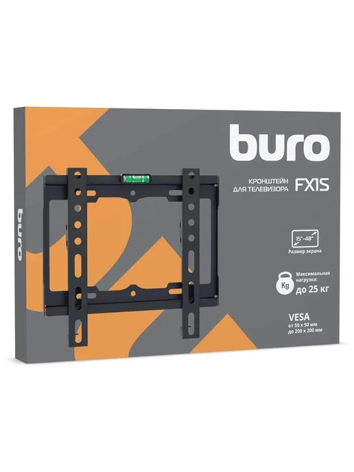 Buro Кронштейн для телевизора FX1S черный, 15"-48" BM25A52FF0, черный, фото 3