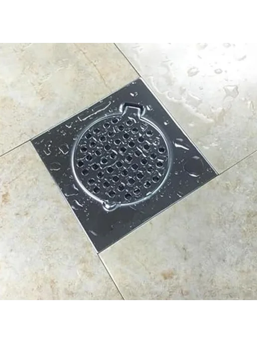 Трап для душа 6″, нерж. сталь+медь, 15x15x10 см, 2 шт, 15x15x10 см, 2 шт, фото 3