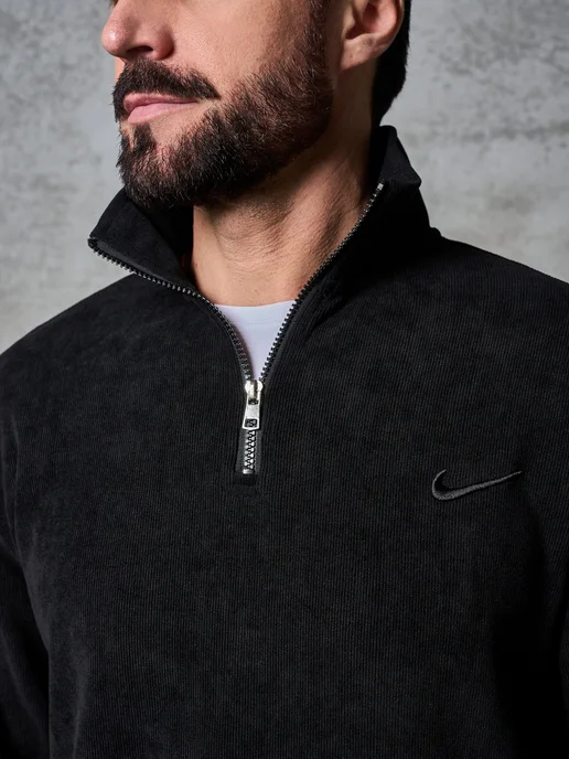 Nike Спортивный костюм вельветовый, черный, фото 2
