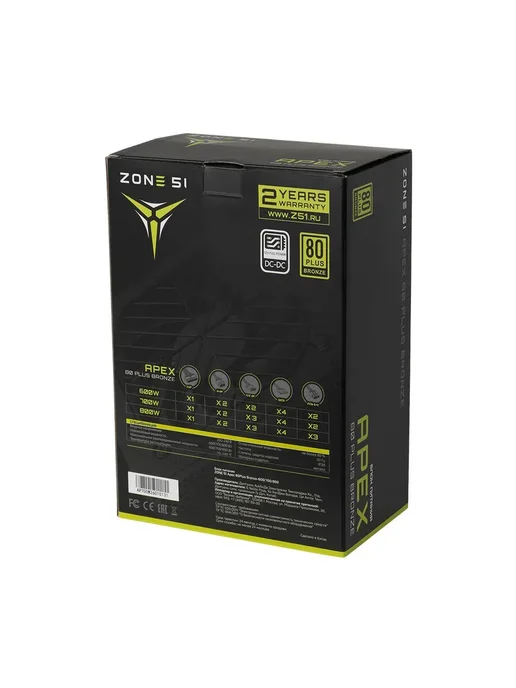 Zone 51 Блок питания для пк 600W Apex 80Plus Bronze, 600 Вт, фото 8