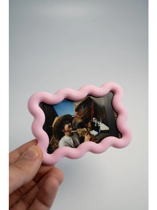 ISMO Магнитная рамка "ПУФФИ" для Instax Зефирка, розовый, фото 2