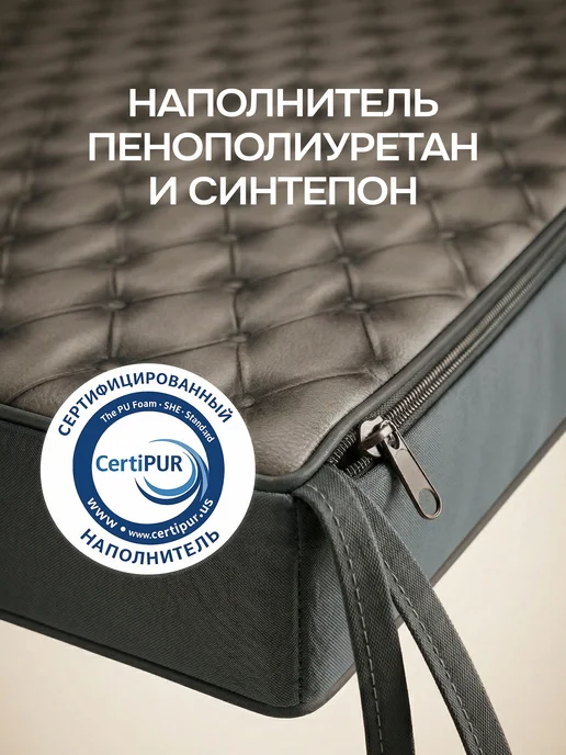Матрас для садовых качелей шезлонга 170 см, серый, фото 5
