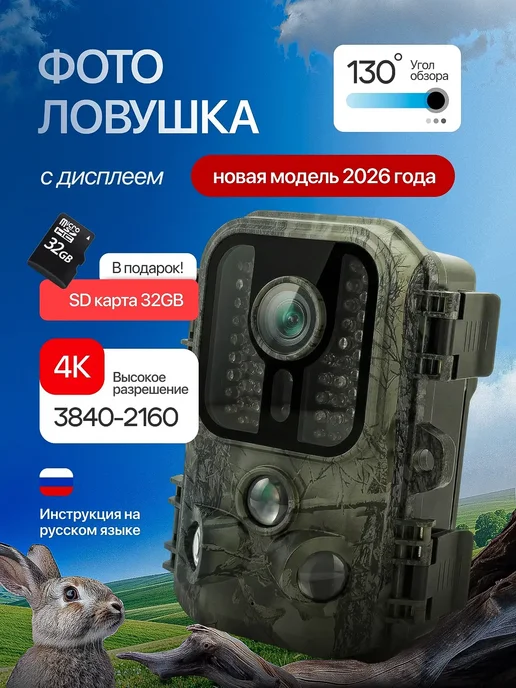 Master Hunter Фотоловушка 4к для охоты и дачи с дисплеем и флешкой, черный, фото 2