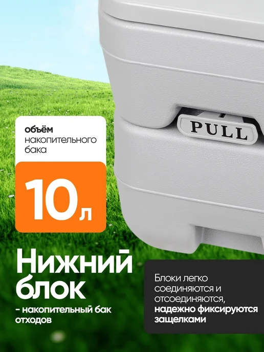 ISMA Биотуалет портативный для дома и дачи 20л, 10 л, фото 5