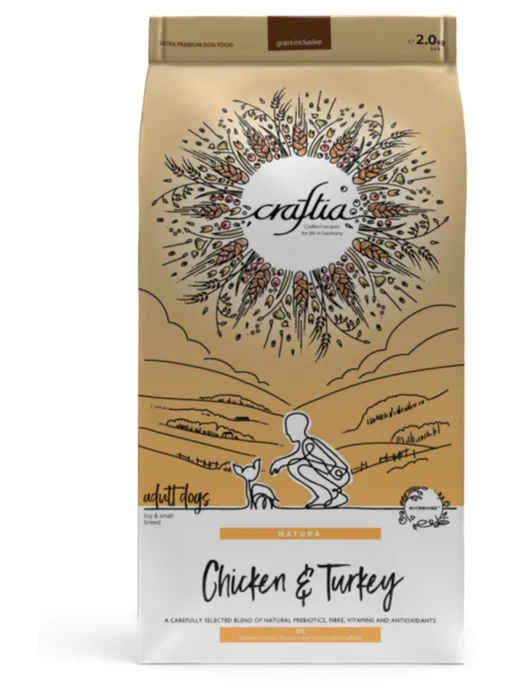 Сухой корм CRAFTIA Natura Кури… для собак, взрослые, мелкие, 2 кг, фото 2