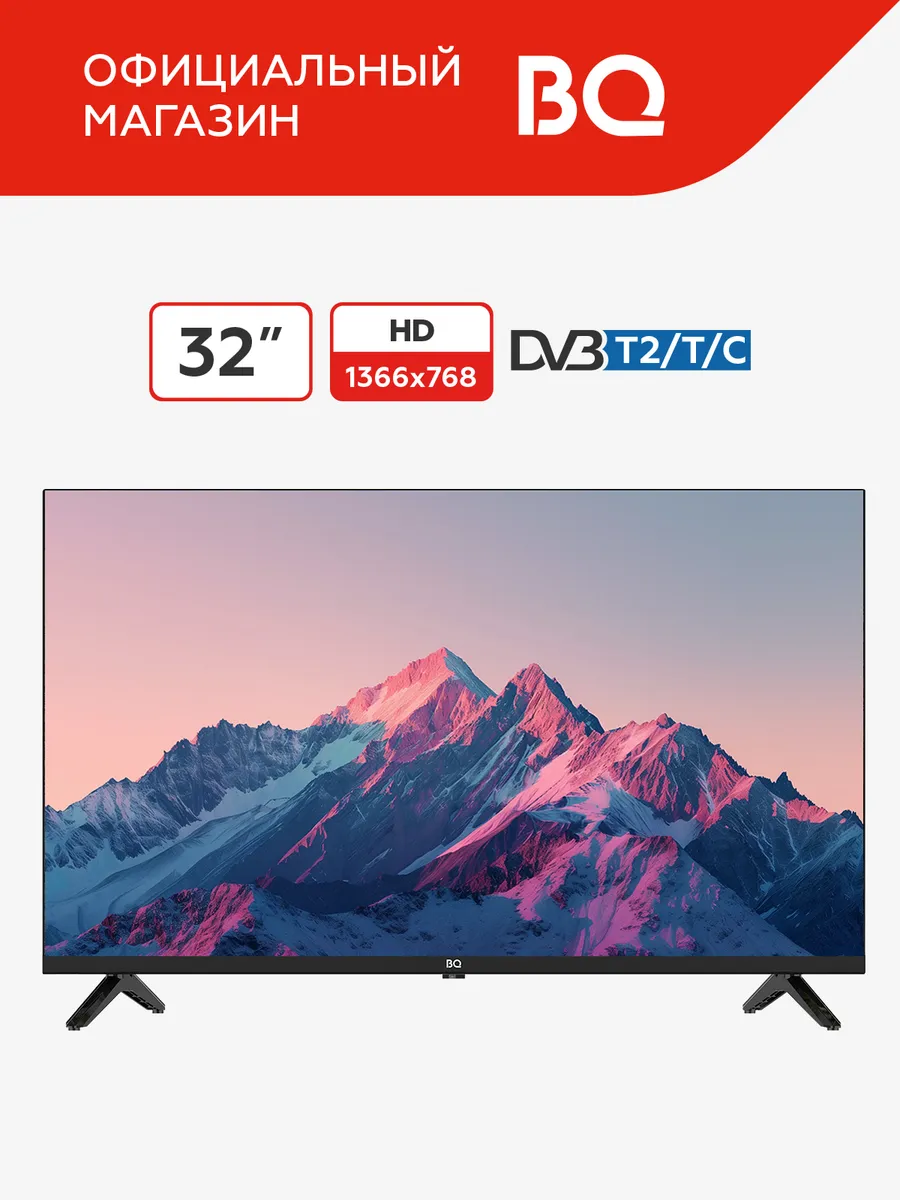 BQ Телевизор 32F40B Черный HD 32"