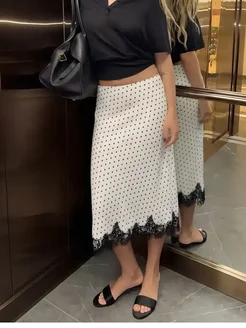 юбка в горошек летняя