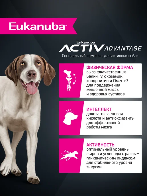 Сухой корм Eukanuba для собак, крупные, ягненок, 12 кг, фото 2