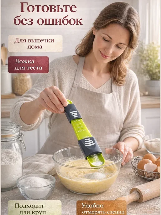 АНЮТИК Мерная ложка с регулировкой объёма (цвет рандом), серый, фото 4