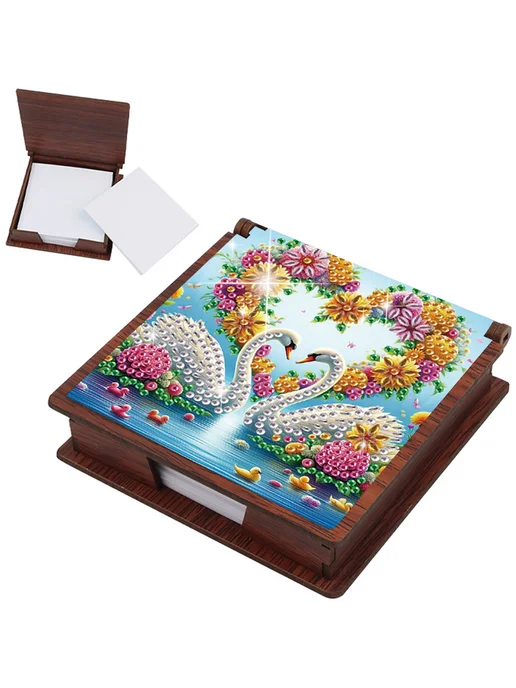 Деревянный набор для мозаики 'Лебедь-цветок', note box, 160, вариант
