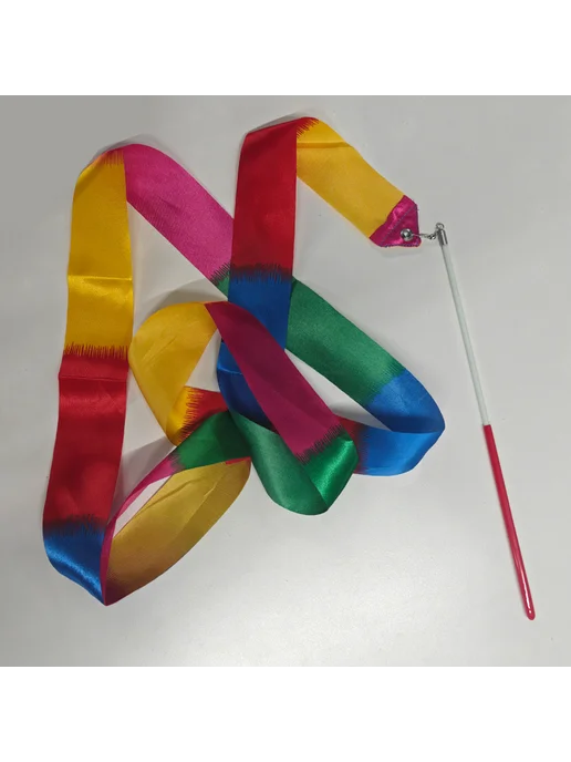 Ленты для гимнастики и танцев Rainbow 2м, для детей, 2 м, фото 3