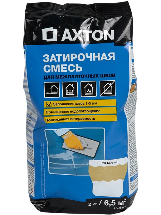 Затирка цементная Axton A.340 цвет багамы 2, 2 кг, фото 2