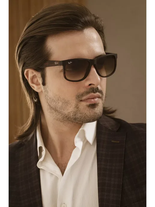 Ray Ban Очки солнцезащитные 2026 имидж Justin 4165 710 13 55, коричневый, фото 6