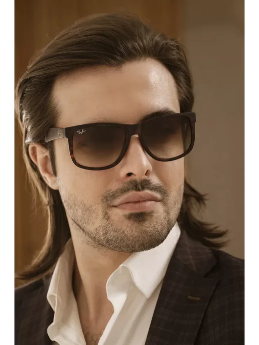 Ray Ban Очки солнцезащитные 2026 имидж Justin 4165 710 13 55, коричневый, фото 7