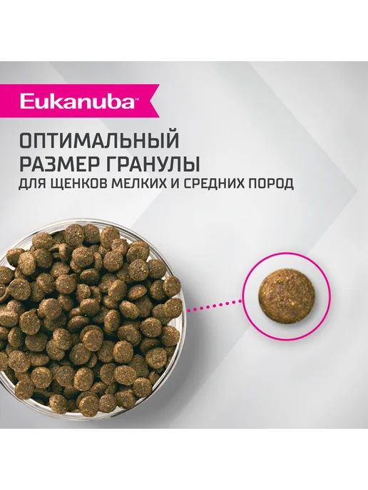 Сухой корм Eukanuba Малых для собак, средние, щенки, ягненок, 3 кг, фото 6