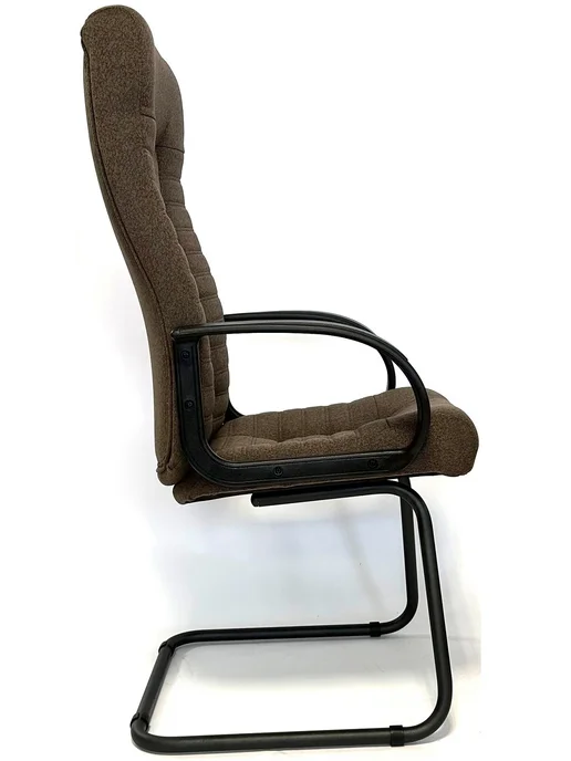 Stylchairs Конференц-кресло Атлант, ткань рогожка бежевая, коричневый, фото 2