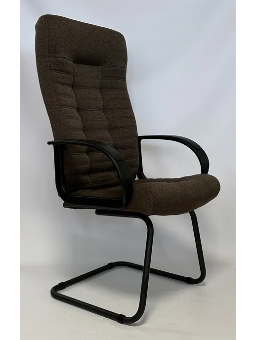 Stylchairs Конференц-кресло Атлант, ткань рогожка бежевая, коричневый, фото 5