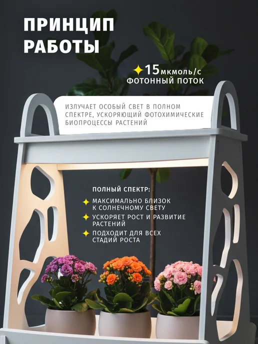 Navigator Подставка светильник для растений 15 Вт, 15 Вт, фото 2