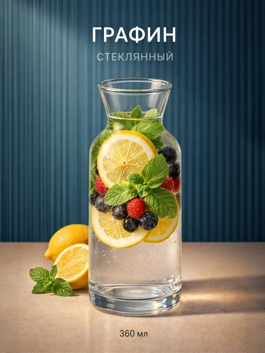 Графин для воды стеклянный 360 мл