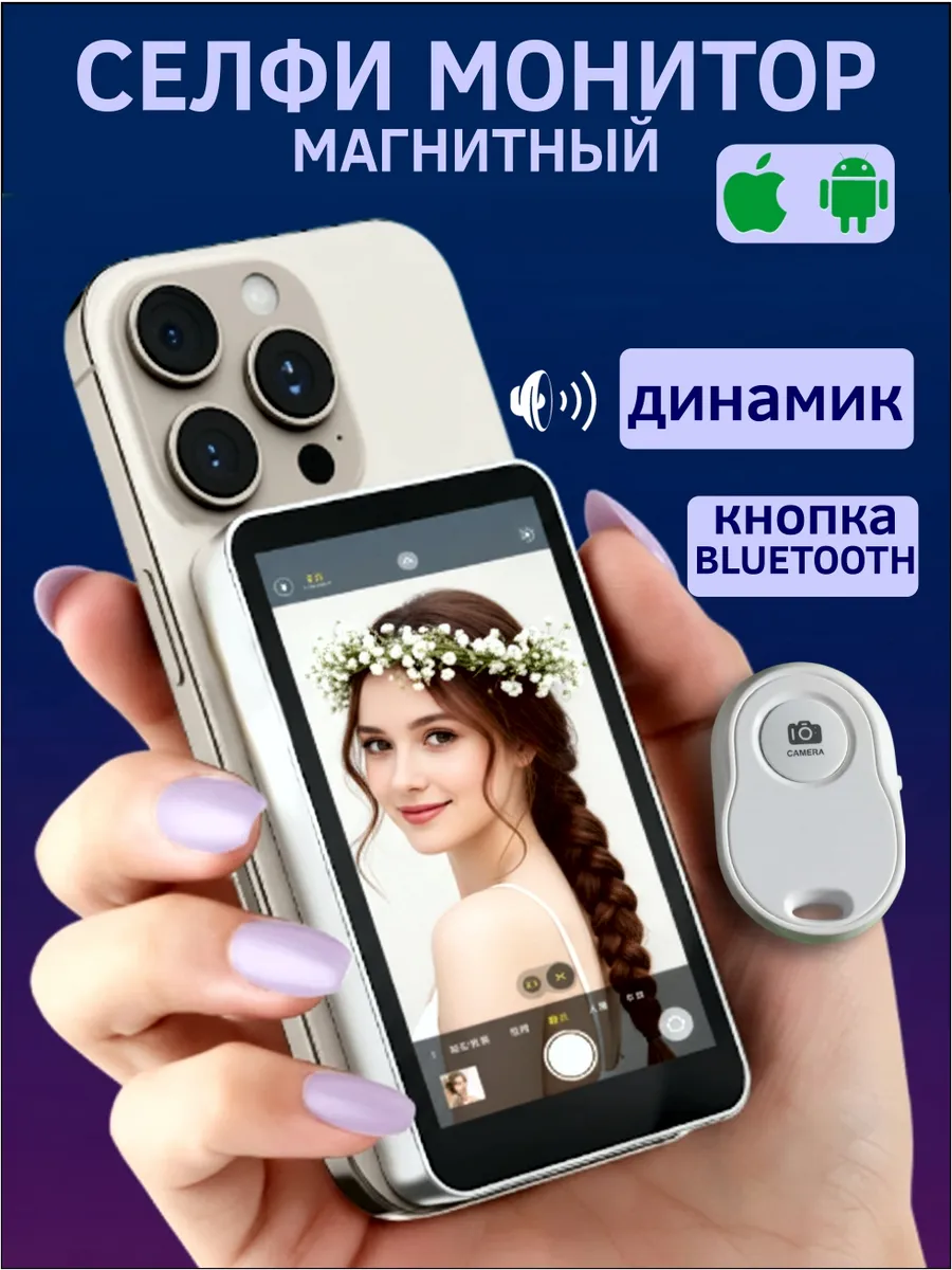 Селфи-монитор для задней камеры смартфона