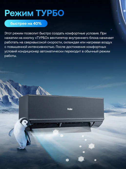Haier Сплит-система 07 Quantum On-Off до 20 м2 WiFi Алиса, черный, фото 4