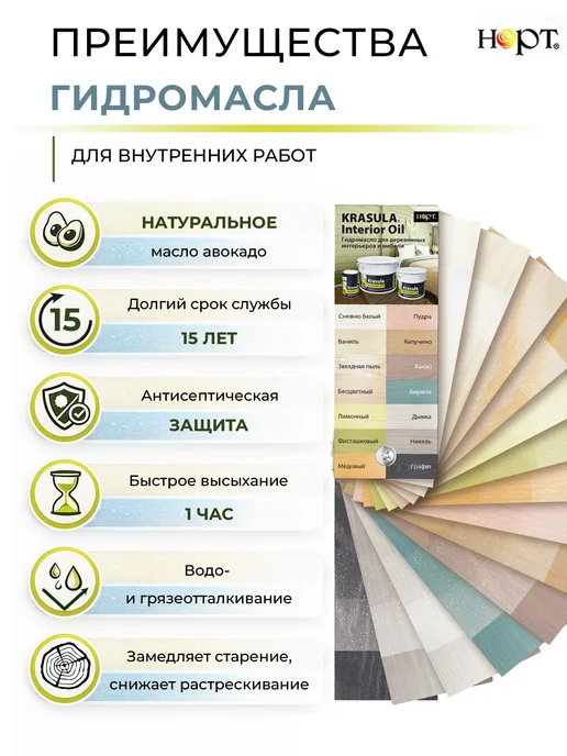 НОРТ Масло для деревянных интерьеров и мебели, дымчатый 1кг, 1 кг, фото 4