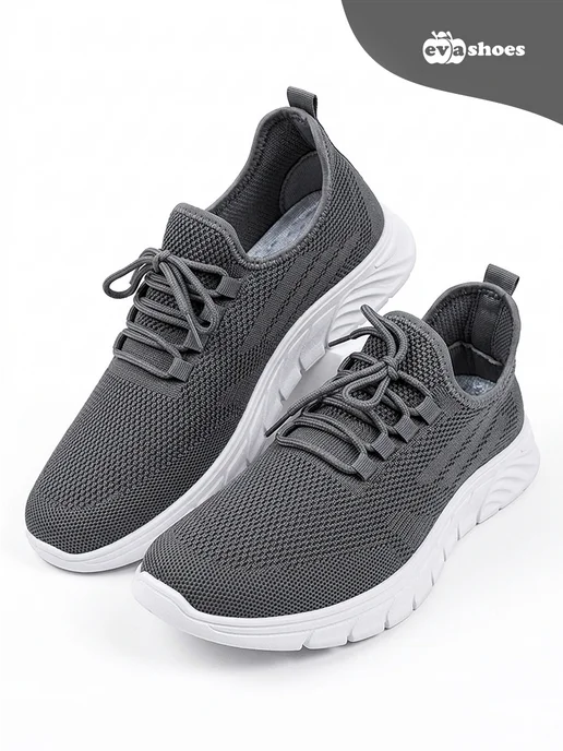EVASHOES Кроссовки текстильные изи дышащие спортивные для зала, белый, фото 5