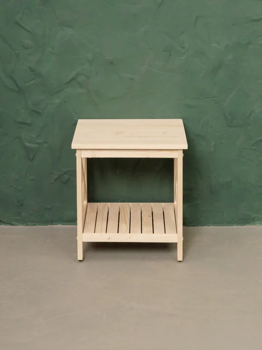 Wooden-world Тумба прикроватная напольная деревянная 45х42х38см, 45x42x38 см, фото 3