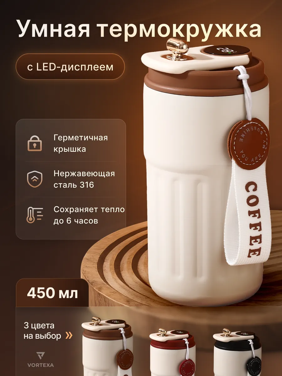 Автомобильная термокружка для кофе чая туристический термос