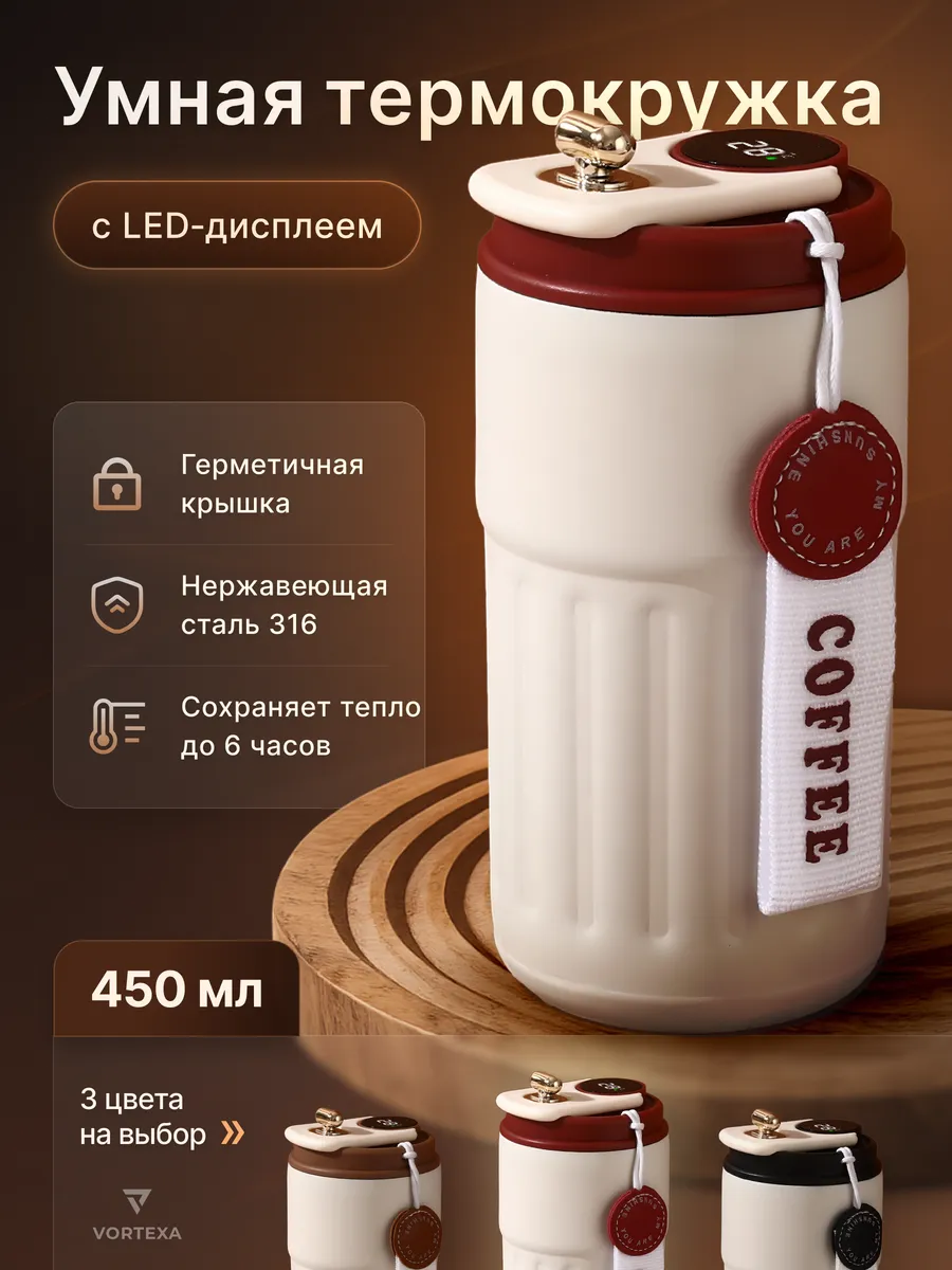Автомобильная термокружка для кофе чая туристический термос