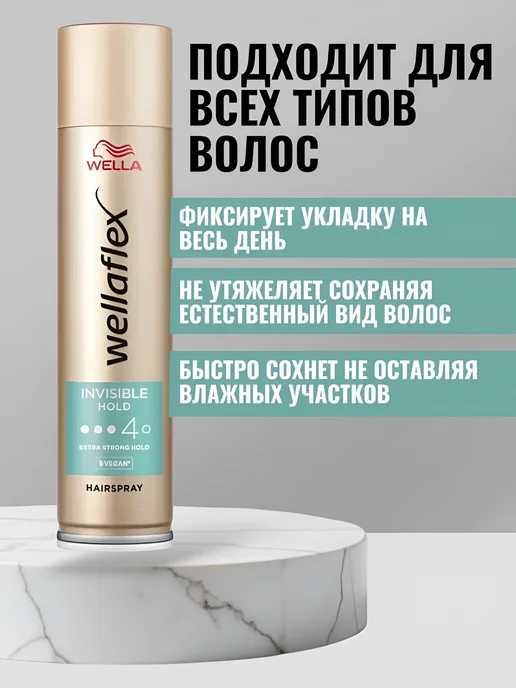WELLAFLEX Лак для волос Wella Invisible Hold 250 мл, 250 мл, фото 2