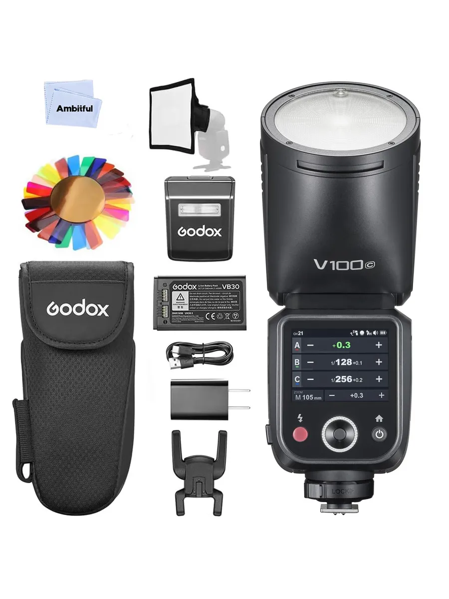 Вспышка Godox V100C для камер Canon