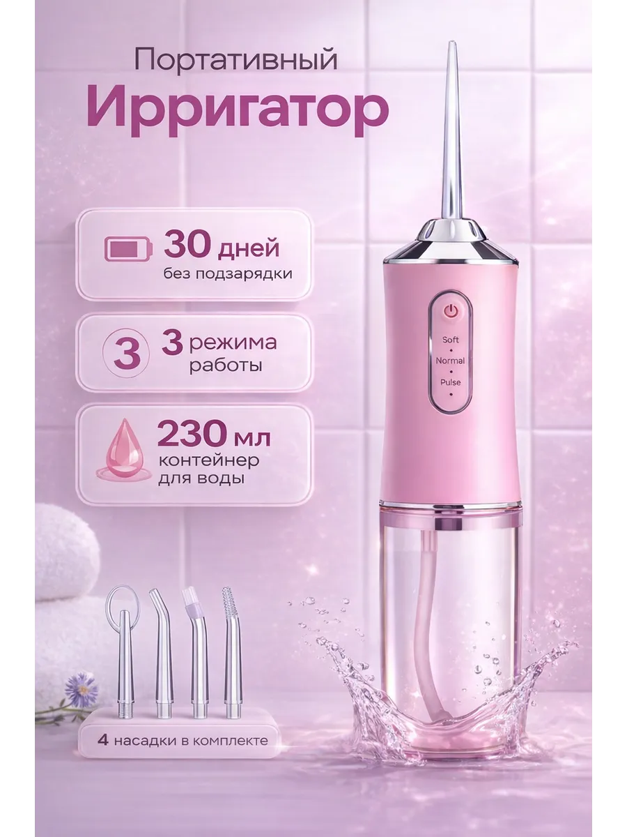 Ирригатор для зубов и десен портативный