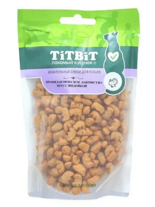 Titbit Жевательные профилакт. снеки для кошек Dent (индейка), 40 г, 40 г, фото 2