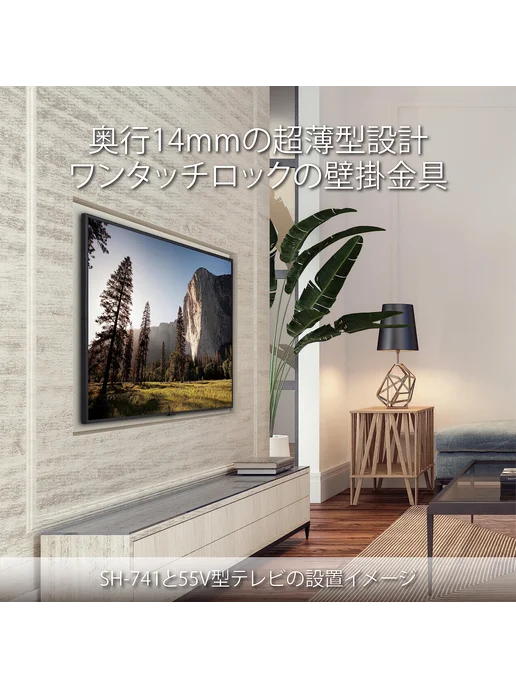 Кронштейн для ТВ Hayami Kosan SH-741 до 70V, черный, фото 2