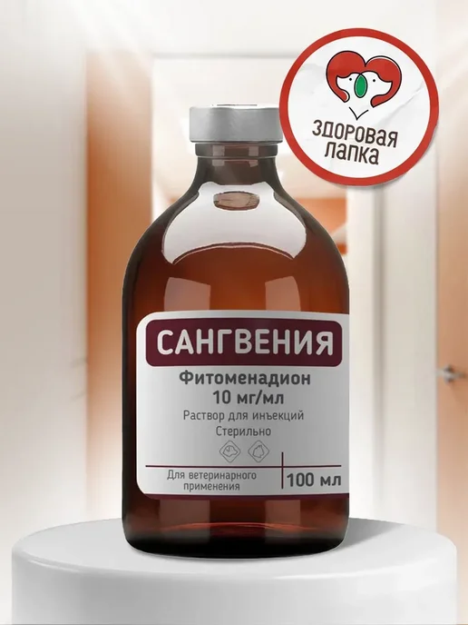 ФармБаланс Сангвения витамин К1, раствор для инъекций для кошек и собак, 100 мл, фото 3