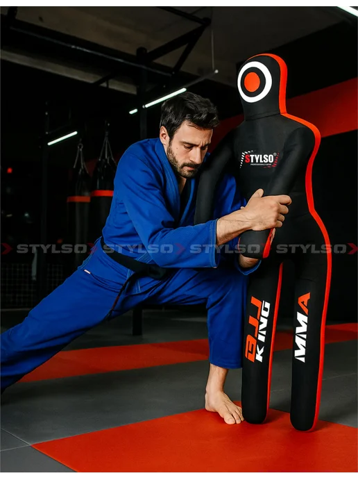 Манекен для борьбы BJJ MMA Judo 180 см, черный, фото 3