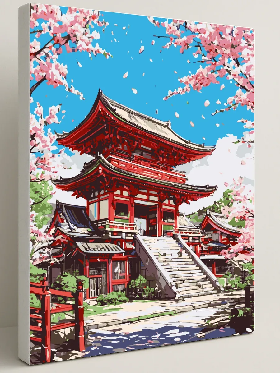Картина по номерам - Храм Кийомидзу-дэра — 40×50 см