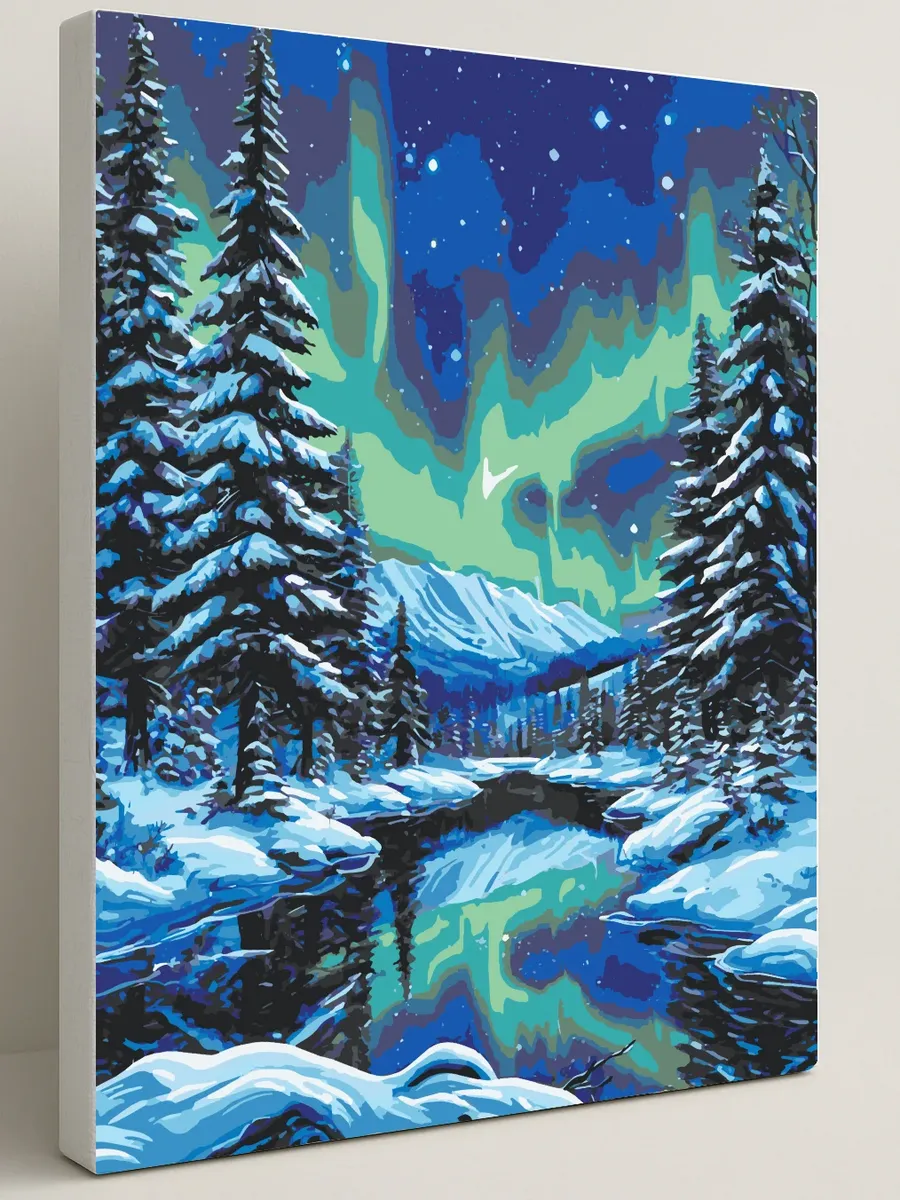 Картина по номерам - Сияние северного неба — 40×50 см