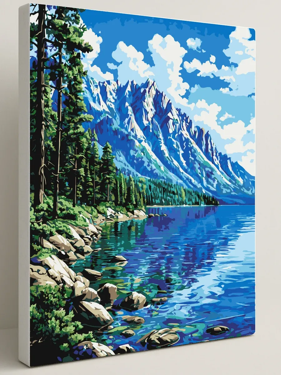 Картина по номерам - Хребет Баргузин на Байкале — 40×50 см