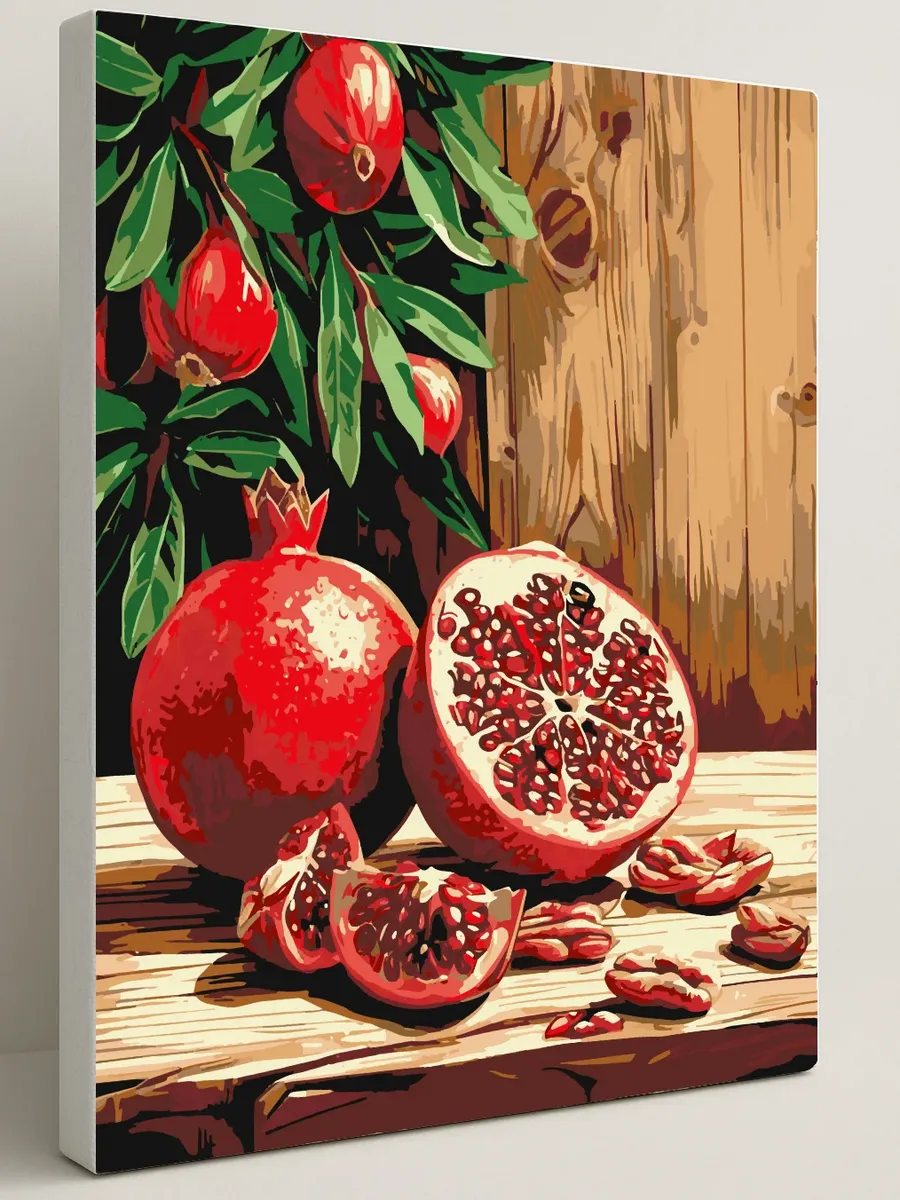 Картина по номерам - Гранат и орехи — 40×50 см