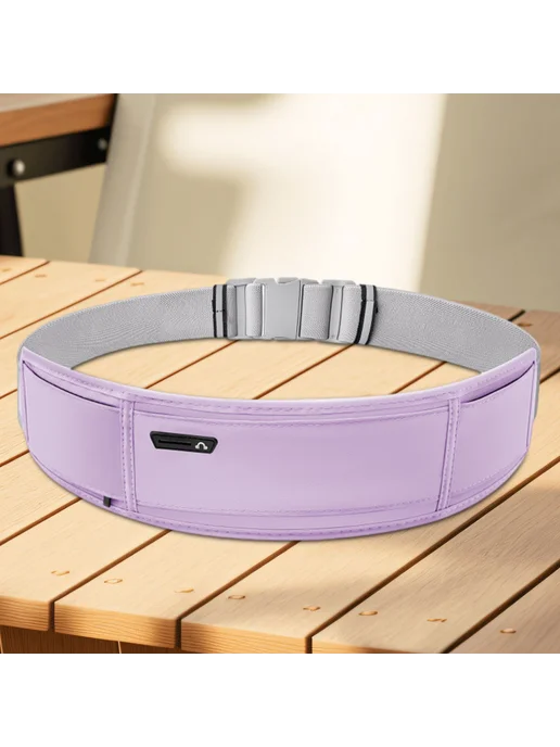 Фитнес пояс Slim Fanny Pack водостойкий пояс для бега и трен, фиолетовый, фото 2
