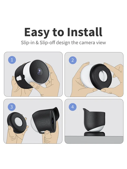 Защитный силикон для Google Nest Cam (Батарея, Черный), черный, фото 4